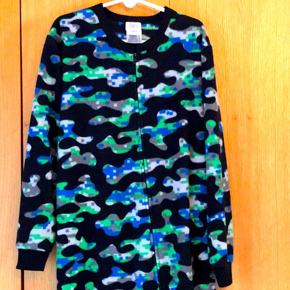 Circo S 8-10 Footed blanket sleeper black fleece - Picture 1 of 6